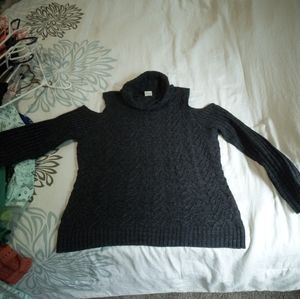 Cold shoulder sweater